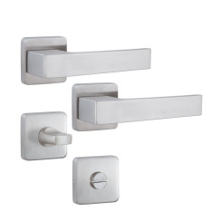 Фурнитура интерьерная ROSTEX RAVENA H53 mov-mov WC SQUARE нерж.сталь мат 38-52мм насквозь Ravena NEREZ MAT комплект