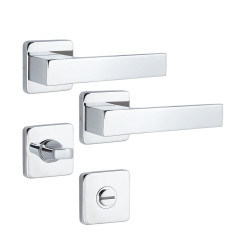 Фурнитура интерьерная ROSTEX RAVENA H53 mov-mov WC SQUARE хром полированный 38-52мм насквозь Ravena NEREZ POLISHED комплект