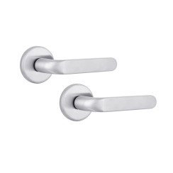 Ручка дверная ROSTEX *ROTONDUM S62 mov-mov ROUND нерж.сталь мат 38-45мм насквозь Solid NEREZ MAT комплект