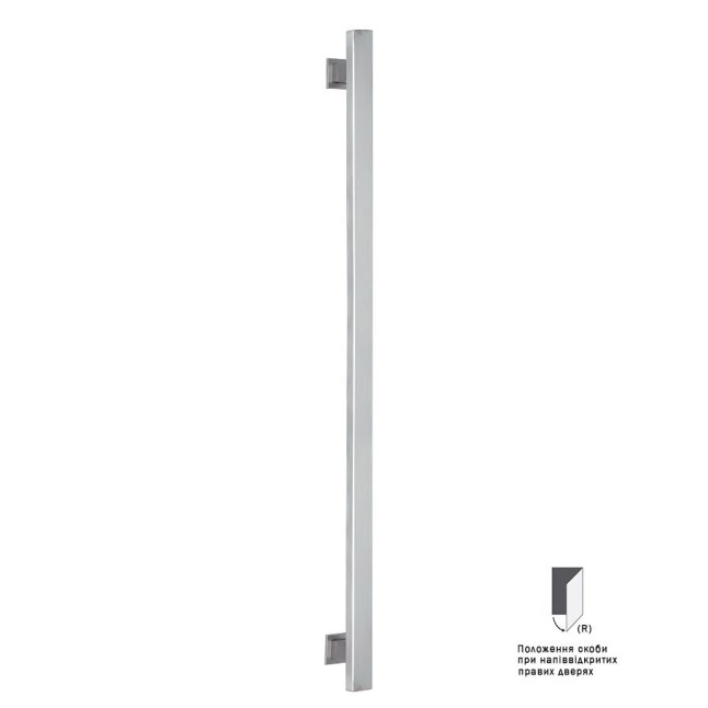 Ручка-скоба ROSTEX ALFA 900 fix SQUARE 800мм Нерж.сталь_мат від 35мм накладне Architect NEREZ_MAT Зовнішній