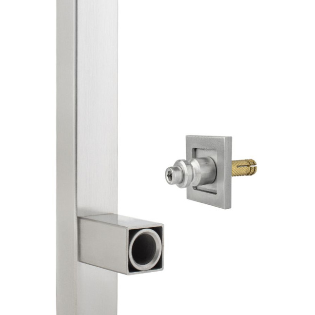 Ручка-скоба ROSTEX ALFA 900 fix SQUARE 800мм Нерж.сталь_мат від 35мм накладне Architect NEREZ_MAT Зовнішній