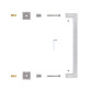 Ручка-скоба ROSTEX BETA 830 fix SQUARE 800мм Нерж.сталь_мат від 35мм накладне Direct NEREZ_MAT Зовнішній