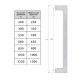 Ручка-скоба ROSTEX BETA 830 fix SQUARE 800мм Нерж.сталь_мат від 35мм накладне Direct NEREZ_MAT Зовнішній