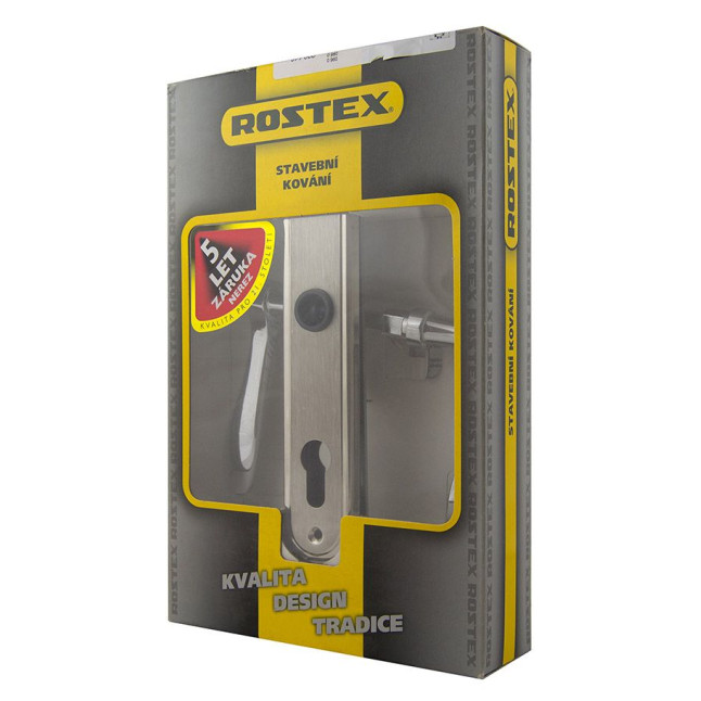 Ручка для дверей Rostex ELEGANT mov-mov PZ Plate 72мм хром мат 35-50мм накладные Elegant CR MAT комплект