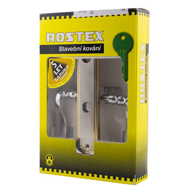 Фурнітура інтер'єрна ROSTEX ADRIA mov-mov PZ PLATE 85мм Хром_полірований/Титан_PVD 35-50мм накладне Adria CR/TI Комплект