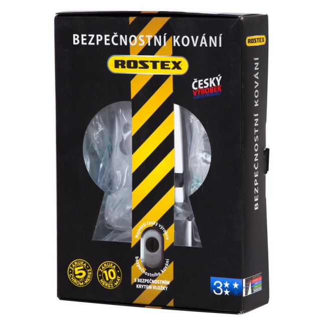 Ручка для дверей ROSTEX OFFICE mov-mov PZ PLATE 90мм Хром_сатин 40-60мм накладне Office CR_SAT Комплект