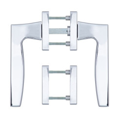 Фурнитура интерьерная ROSTEX KIRA H56 mov-mov PZ SQUARE хром полированный 38-45мм универсальное Kira CR комплект