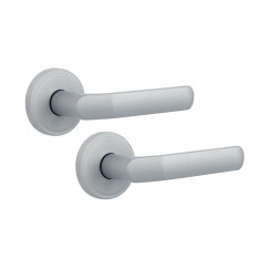 Ручка дверная ROSTEX BARYT SN55 mov-mov ROUND никель сатин 38-45мм накладные Baryt NICKEL SATIN комплект, OEM