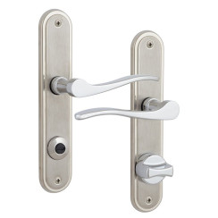 Ручка для дверей ROSTEX ELEGANT mov-mov WC PLATE 72мм Хром_мат 35-50мм накладне Elegant CR_MAT Комплект, шток 5мм