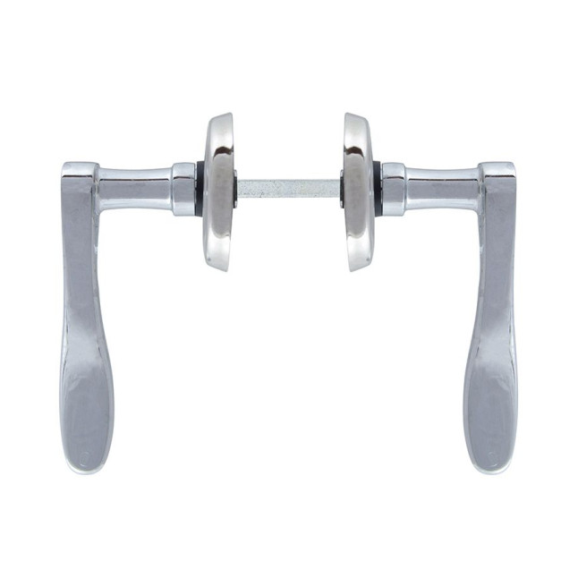 Ручка для дверей Rostex ELEGANT mov-mov WC Plate 72мм хром мат 35-50мм накладные Elegant CR MAT комплект, шток 5мм