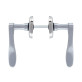 Ручка для дверей Rostex ELEGANT mov-mov WC Plate 72мм хром мат 35-50мм накладные Elegant CR MAT комплект, шток 5мм