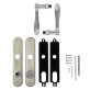 Ручка для дверей Rostex ELEGANT mov-mov WC Plate 72мм хром мат 35-50мм накладные Elegant CR MAT комплект, шток 5мм