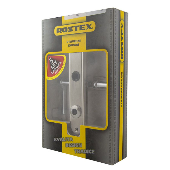 Ручка для дверей Rostex ELEGANT mov-mov WC Plate 72мм хром мат 35-50мм накладные Elegant CR MAT комплект, шток 5мм