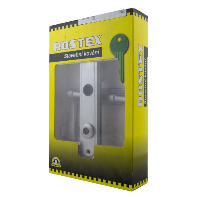 Ручка для дверей ROSTEX ELEGANT mov-mov WC PLATE 72мм Хром_сатин 35-50мм накладне Elegant CR_SAT Комплект, шток 5мм