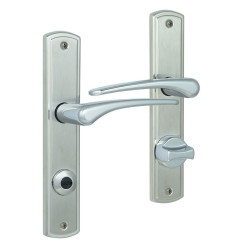 Ручка для дверей ROSTEX KREDO mov-mov WC PLATE 72мм Хром_мат 35-50мм накладне Kredo CR_MAT Комплект, шток 5мм