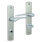 Ручка для дверей Rostex KREDO mov-mov WC Plate 72мм хром мат 35-50мм накладные Kredo CR MAT комплект, шток 5мм