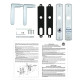 Ручка для дверей Rostex KREDO mov-mov WC Plate 72мм хром мат 35-50мм накладные Kredo CR MAT комплект, шток 5мм