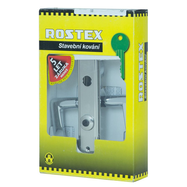 Ручка для дверей Rostex KREDO mov-mov WC Plate 72мм хром мат 35-50мм накладные Kredo CR MAT комплект, шток 5мм