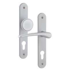 Ручка для дверей ROSTEX COMFORT fix-mov PZ PLATE 72мм Хром_сатин 40-45мм накладне Knob/Comfort CR_SAT Комплект, ліва