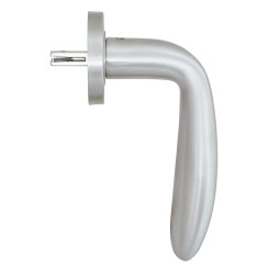 Ручка дверная ROSTEX NAPOLI ES52 mov ROUND нерж.сталь мат 38-55мм универсальное Napoli NEREZ MAT Половинка левая, шток 65мм