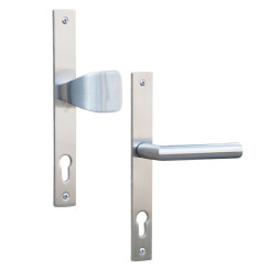 Фурнитура интерьерная ROSTEX MONZUN fix-mov PZ PLATE 85мм нерж.сталь мат 50-70мм накладные Hranate/Vigo NEREZ MAT комплект, толщина планки 8мм, с обратной пружиной