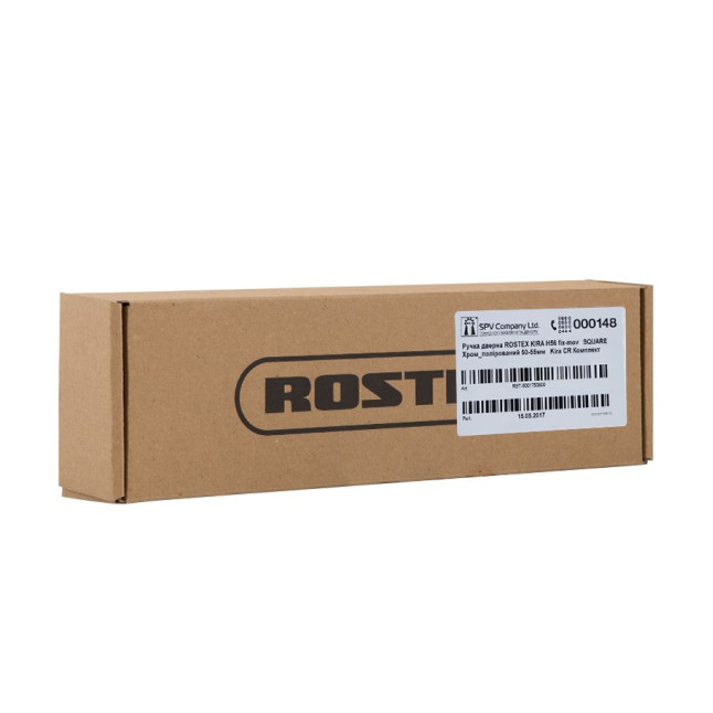 Ручка дверна ROSTEX KIRA H56 fix-mov SQUARE Хром_полірований 50-55мм універсальне Kira CR Комплект Ручка дверна ROSTEX KIRA H56 fix-mov SQUARE Хром_полірований 50-55мм універсальне Kira CR Комплект