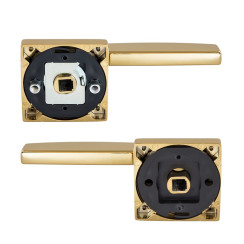 Ручка дверна ROSTEX KIRA H56 mov-mov SQUARE Титан_PVD 38-45мм універсальне Kira TI Комплект Ручка дверна ROSTEX KIRA H56 mov-mov SQUARE Титан_PVD 38-45мм універсальне Kira TI Комплект