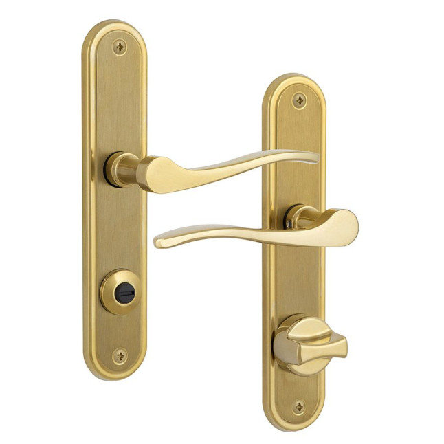 Ручка для дверей Rostex ELEGANT mov-mov WC Plate 72мм титан PVD мат 40-45мм накладные Elegant TI MAT комплект, шток 6мм