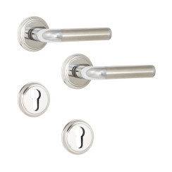 Фурнитура интерьерная ROSTEX REAL S55 mov-mov PZ ROUND хром мат 35-50мм накладные Real CR комплект