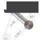 Ручка-скоба ROSTEX DELTA 1800 fix ROUND 1400мм Нерж.сталь_мат від 50мм накладне NEREZ_MAT Зовнішній