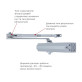 Дотягувач накладний RYOBI 3550 DS-3550 SILVER BC/DA STD_HO_ARM EN_2-5 до_100кг 1250мм