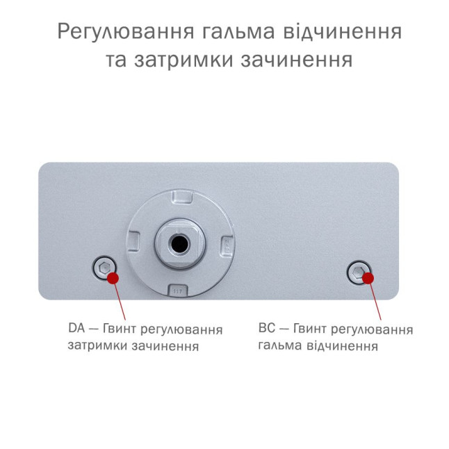 Дотягувач накладний RYOBI 3550 DS-3550P SILVER BC/DA PRL_HO_ARM EN_2-5 до_100кг 1250мм