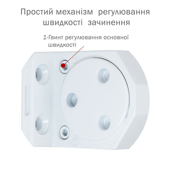 Дотягувач накладний RYOBI 3550 DS-3550P WHITE BC/DA PRL_HO_ARM EN_2-5 до_100кг 1250мм