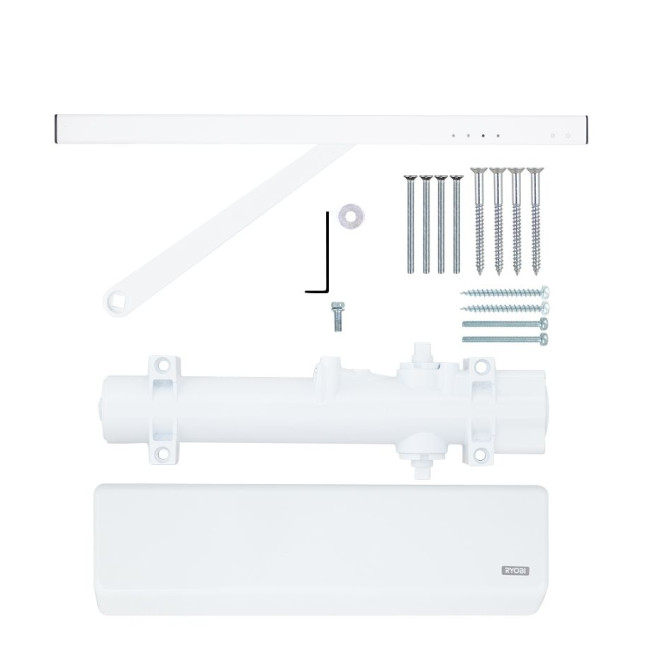 Доводчик накладной RYOBI DS 4550-4550T WHITE BC/DA SLD HO ARM EN 1-4 до 80кг 1100мм