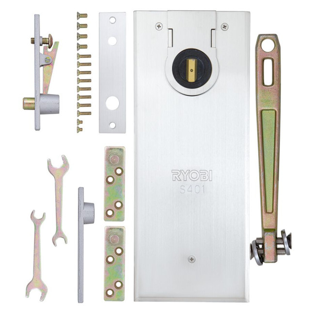 Дотягувач підлоговий RYOBI 400 S-401N HO_90°_HINGE_for_SS/ALU_DOOR EN_6 80кг 900мм