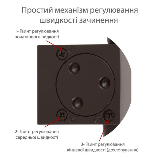 Дотягувач накладний RYOBI 1000 B1007 DARK_BRONZE BC STD_ARM EN_7 250кг 3000мм Дотягувач накладний RYOBI 1000 B1007 DARK_BRONZE BC STD_ARM EN_7 250кг 3000мм