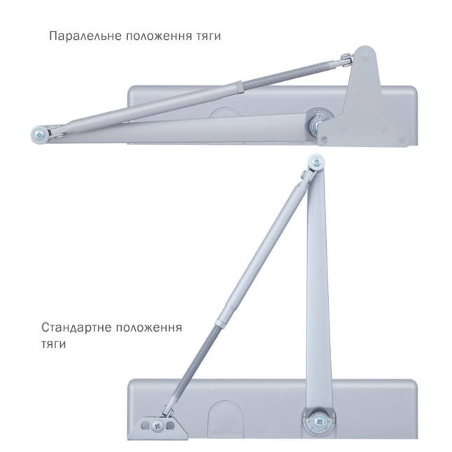 Дотягувач накладний RYOBI 3550 D-3550 SILVER BC/DA UNIV_ARM EN_2-5 до_100кг 1250мм FIRE