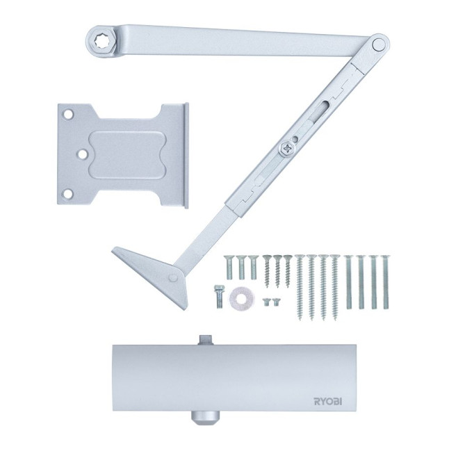 Доводчик накладной RYOBI 1200 D-1200P(U) SILVER BC UNIV ARM EN 2/3/4 80кг 1100мм 