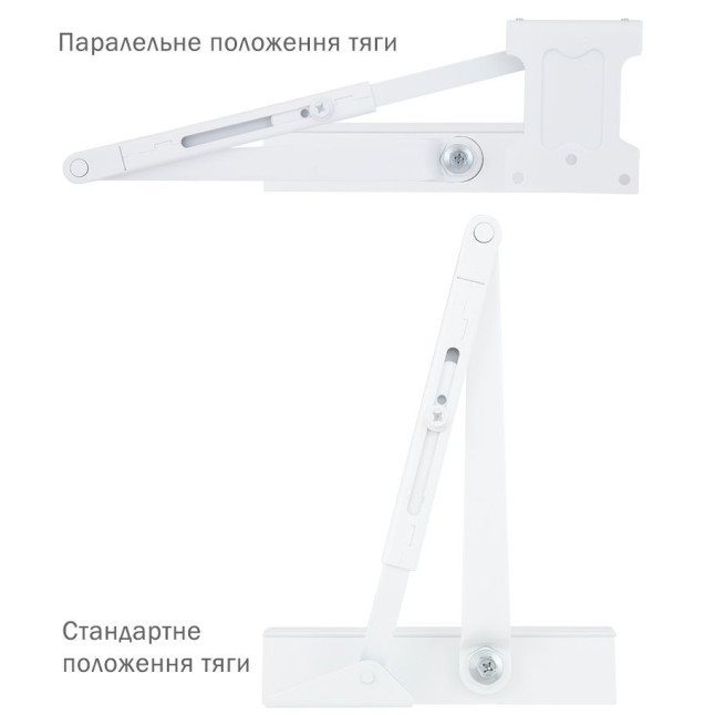 Доводчик накладной RYOBI 1200 D-1200P(U) WHITE BC UNIV ARM EN 2/3/4 80кг 1100мм 
