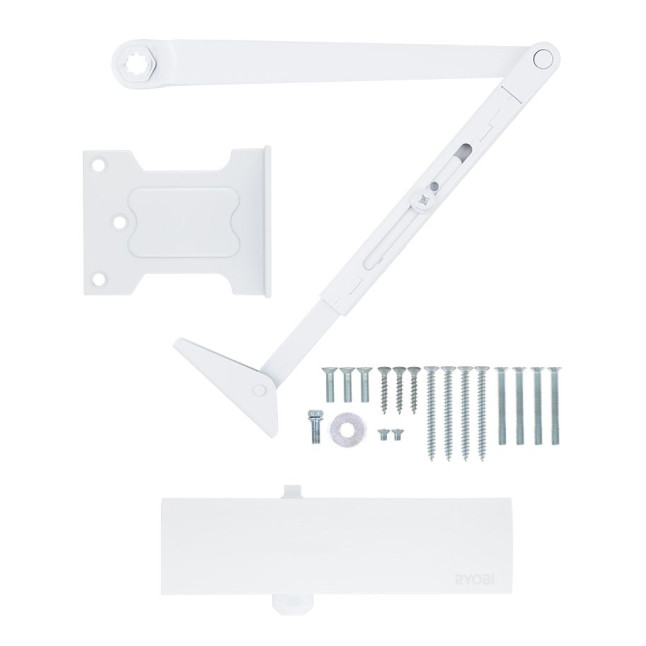 Доводчик накладной RYOBI 1200 D-1200P(U) WHITE BC UNIV ARM EN 2/3/4 80кг 1100мм 