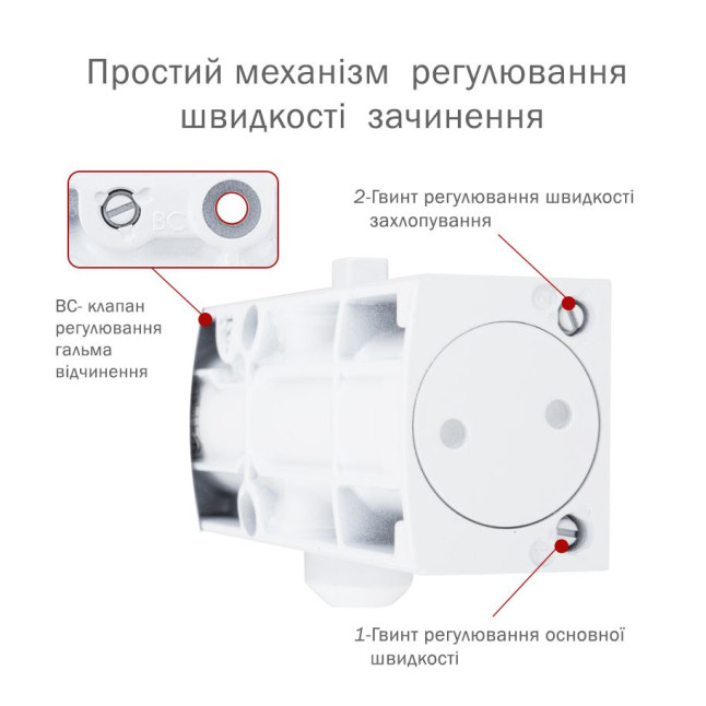 Дотягувач накладний RYOBI 1200 D-1200T WHITE BC SLD_HO_ARM EN_3 60кг 950мм Дотягувач накладний RYOBI 1200 D-1200T WHITE BC SLD_HO_ARM EN_3 60кг 950мм