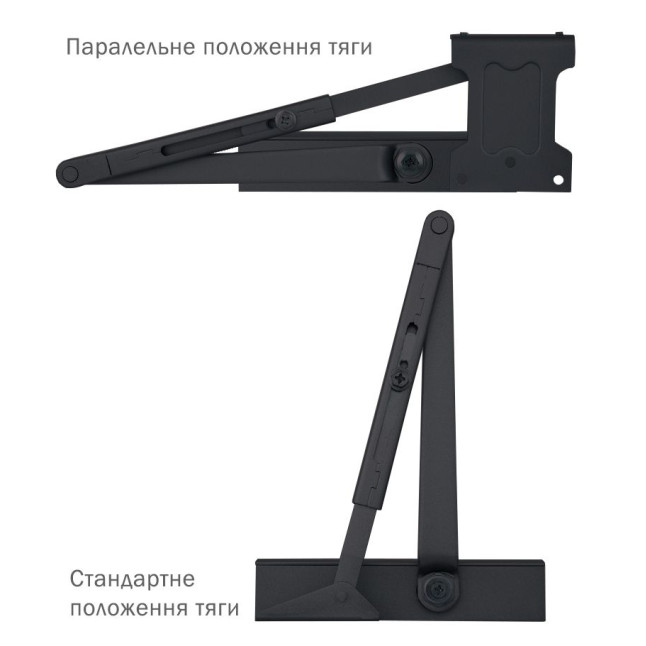 Доводчик накладной RYOBI 1200 D-1200P(U) GREY ANTHRACITE UNIV ARM EN 2/3/4 80кг 1100мм 