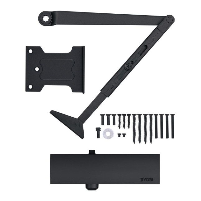 Доводчик накладной RYOBI 1200 D-1200P(U) GREY ANTHRACITE UNIV ARM EN 2/3/4 80кг 1100мм 