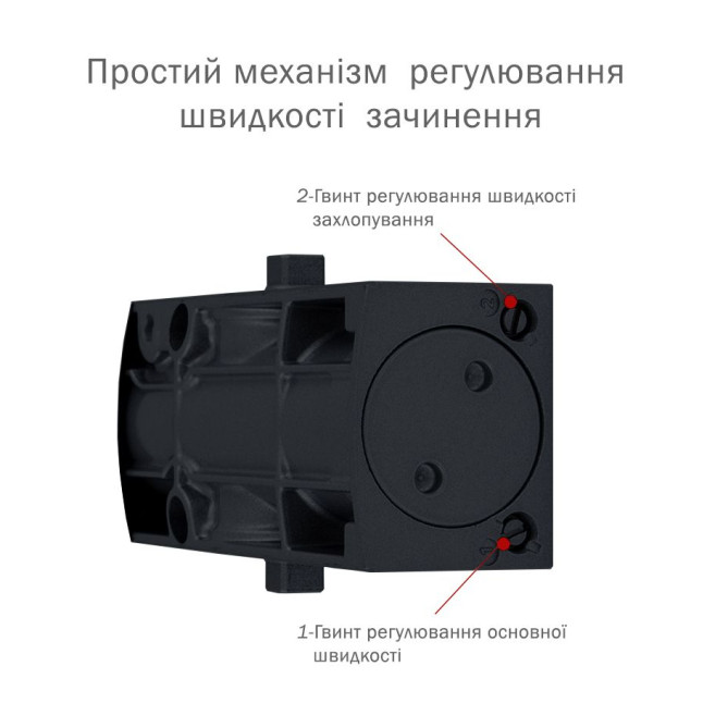 Дотягувач накладний RYOBI 1200 D-1200T GREY_ANTHRACITE SLD_HO_ARM EN_3 60кг 950мм