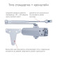 Дотягувач накладний RYOBI *1500 D-1504 SILVER UNIV_ARM EN_2/3/4 до_80кг 1100мм FIRE