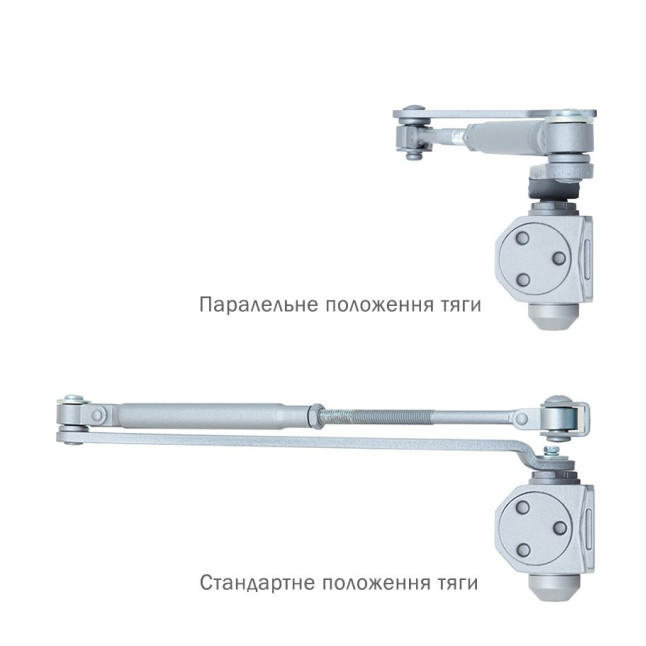 Дотягувач накладний RYOBI *1500 D-1504 SILVER UNIV_ARM EN_2/3/4 до_80кг 1100мм FIRE