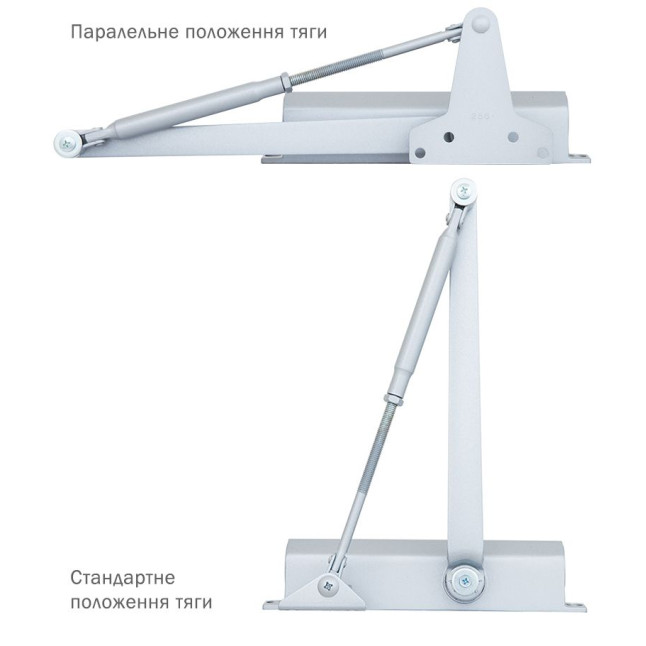 Дотягувач накладний RYOBI *1500 D-1504 SILVER UNIV_ARM EN_2/3/4 до_80кг 1100мм FIRE