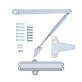 Дотягувач накладний RYOBI *1500 D-1504 SILVER UNIV_ARM EN_2/3/4 до_80кг 1100мм FIRE