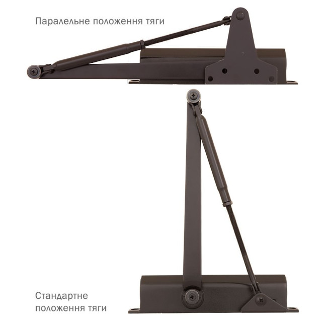 Дотягувач накладний RYOBI *1500 D-1504 DARK_BRONZE UNIV_ARM EN_2/3/4 до_80кг 1100мм FIRE