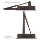 Дотягувач накладний RYOBI *1500 D-1504 DARK_BRONZE UNIV_ARM EN_2/3/4 до_80кг 1100мм FIRE
